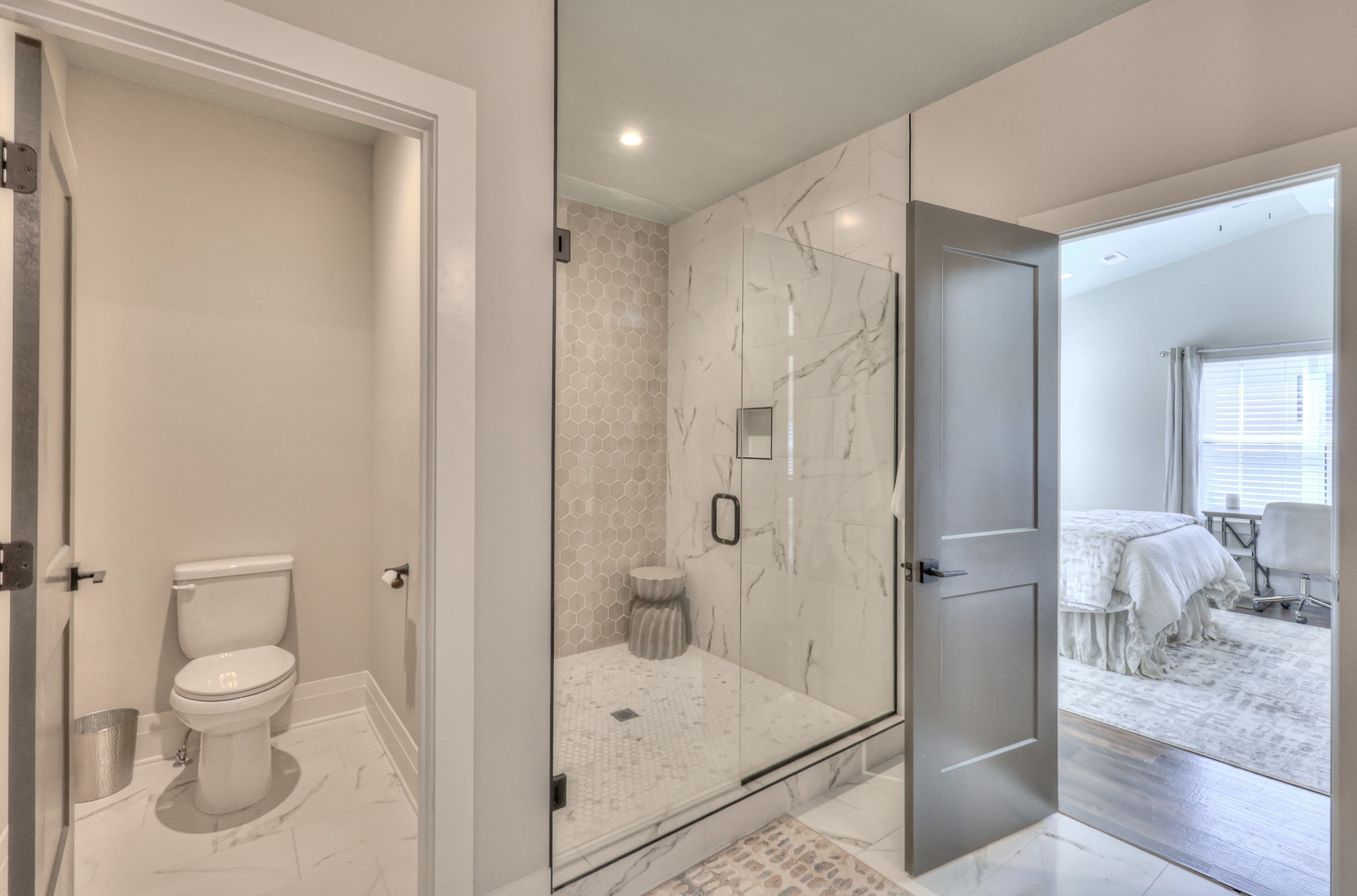 1108 Noble Loop Nashville, TN 37211 - Photo 25 of 45 a bathroom with a granite countertop sink a toilet and shower