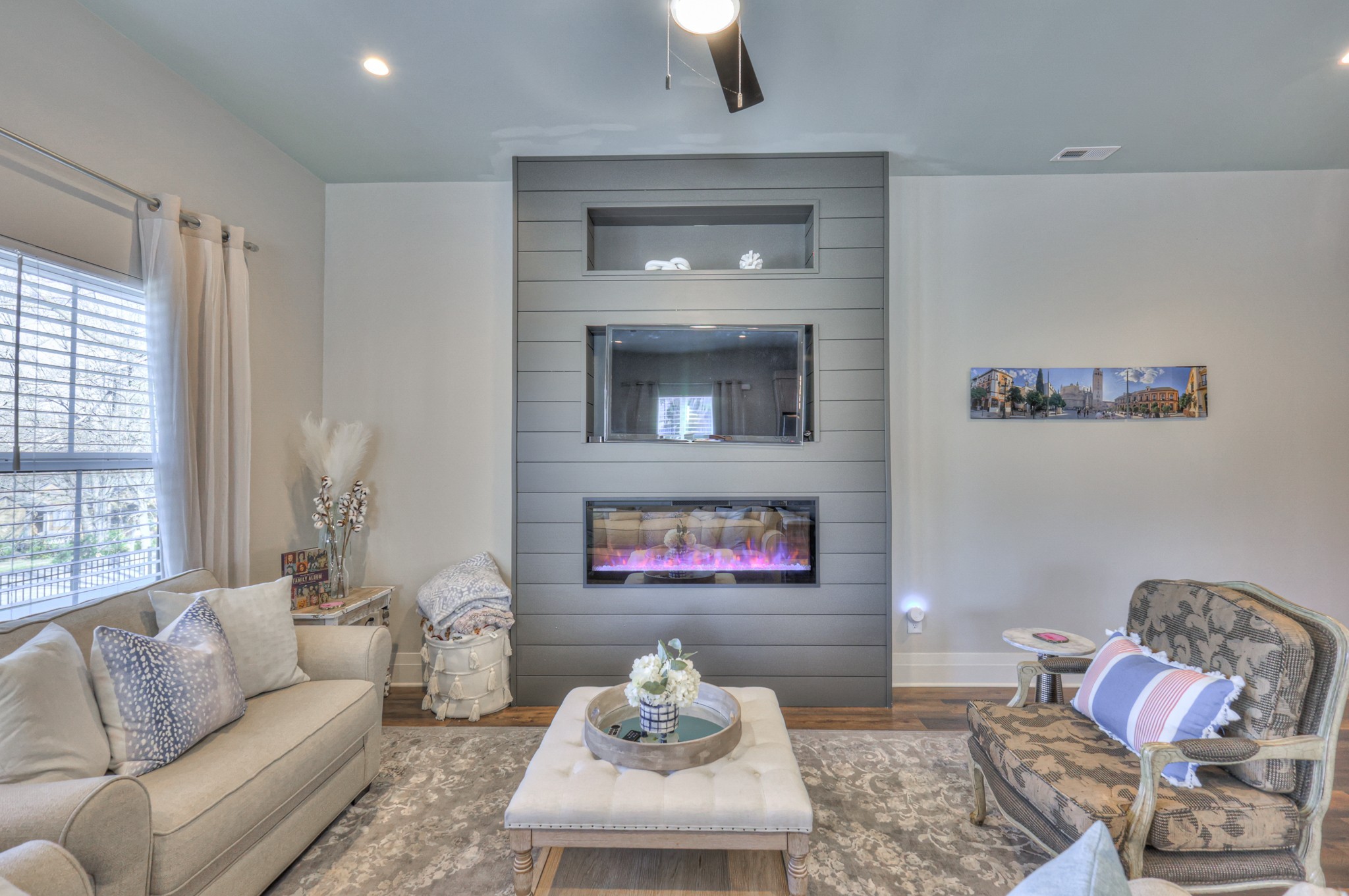 1108 Noble Loop Nashville, TN 37211 - Photo 6 of 45 a living room with furniture and a fireplace