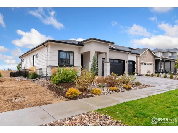 a front view of a house with dining space