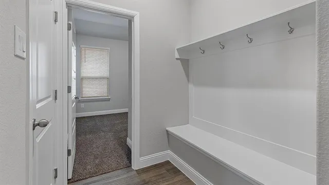 an empty room with a window