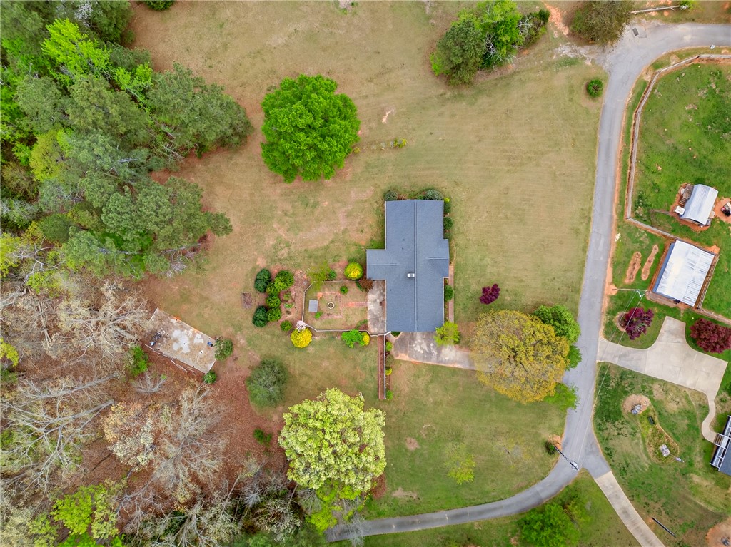 160 Burdette Circle Pendleton, SC 29670 - Photo 37 of 38 This captivating aerial view showcases a residence nestled within a verdant, expansive lot.