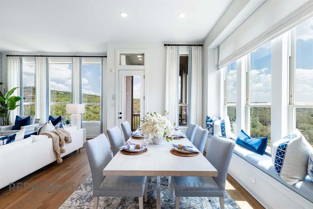 1629 Buscot Lane Haslet, TX 76052 - Photo 30 of 40 a view of a dining room with furniture window and wooden floor