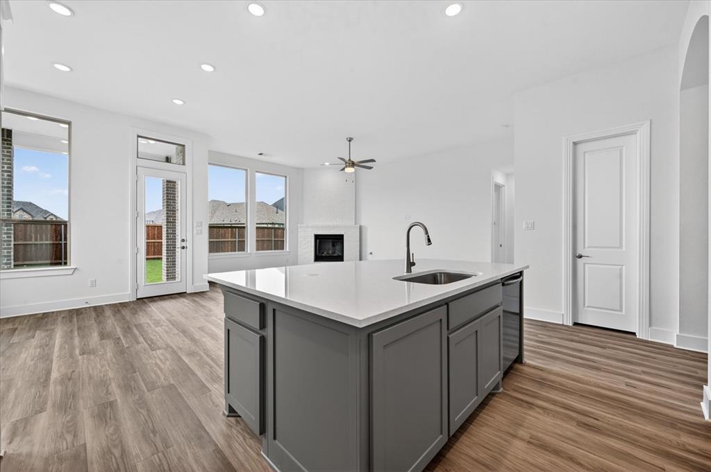 1629 Buscot Lane Fort Worth, TX 76052 - Photo 5 of 26 a kitchen with a sink and wooden floor