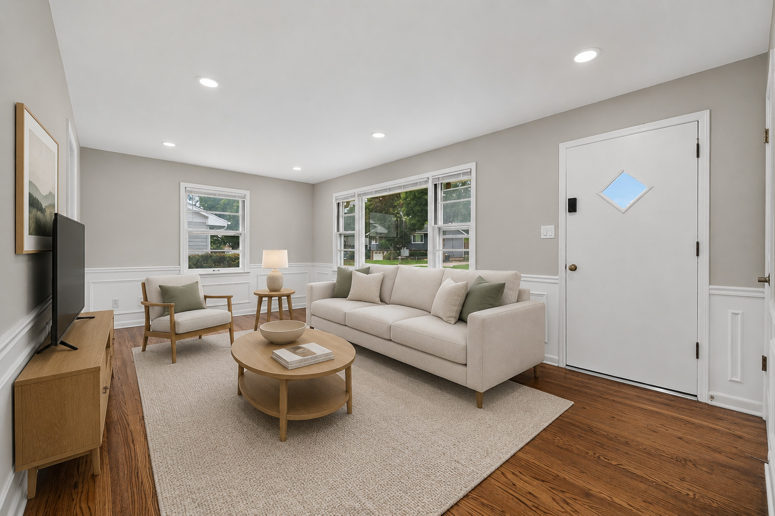 415 Alma Terrace Cary, IL 60013 - Photo 2 of 23 a living room with furniture a rug and a flat screen tv