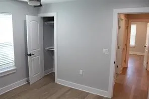 a view of a window in an empty room