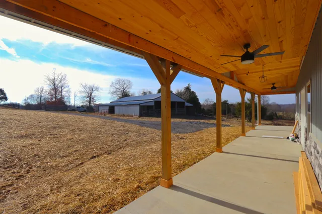 a view of a backyard