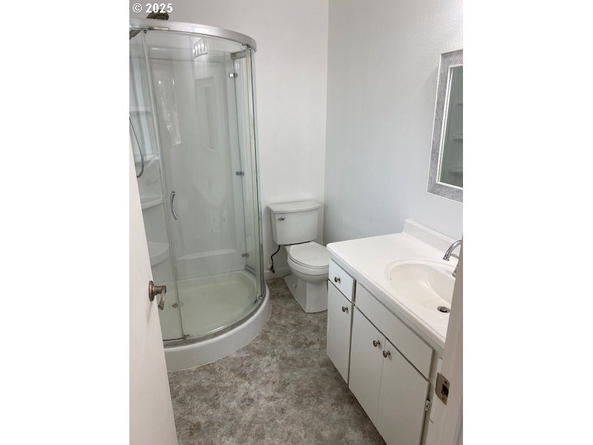 82277 Davisson Road Creswell, OR 97426 - Photo 29 of 48 a bathroom with a granite countertop sink toilet and shower
