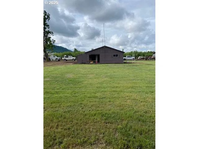a bathroom with a sink and a yard