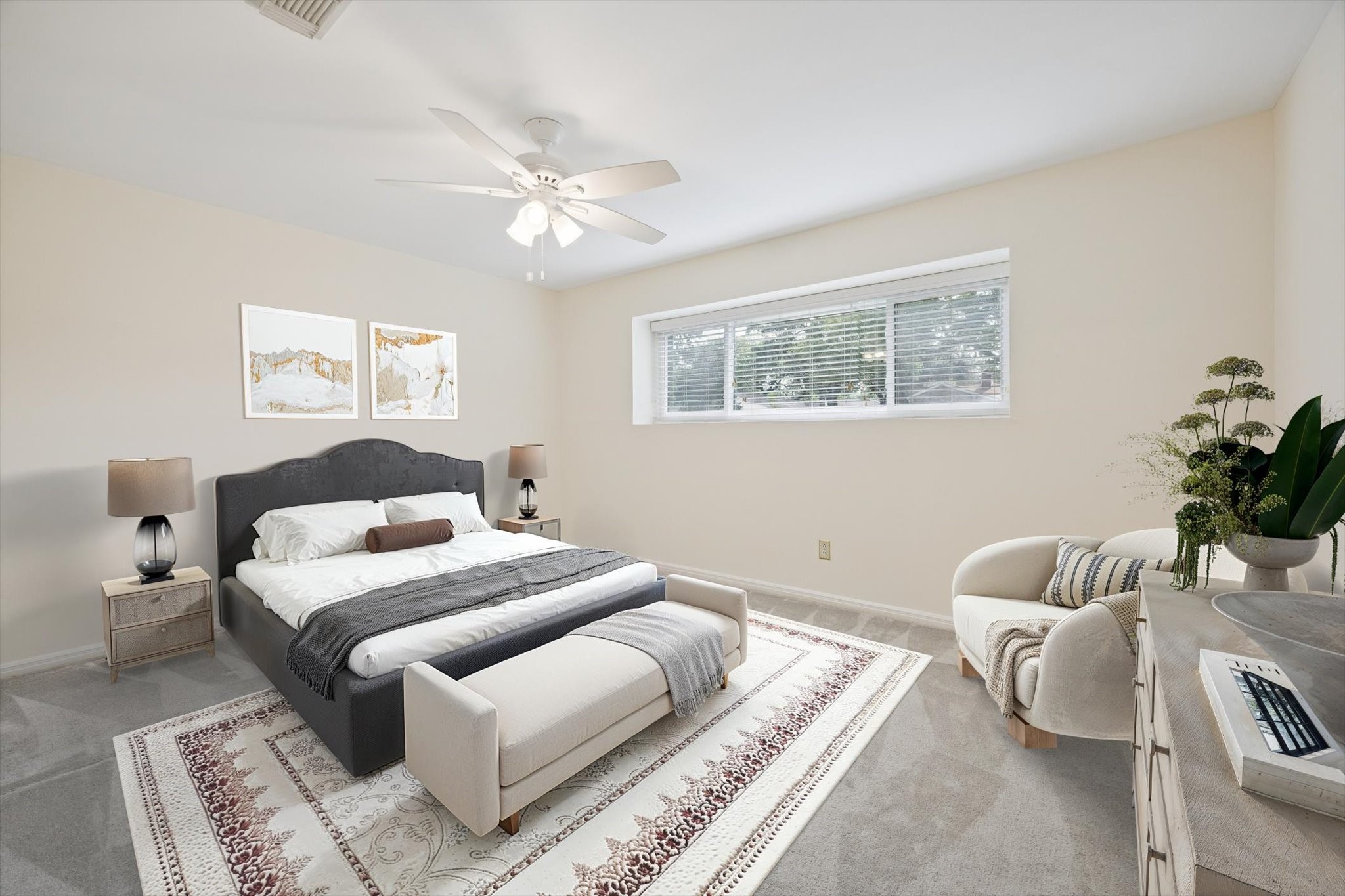 10050 Locke Lane Houston, TX 77042 - Photo 20 of 31 a bedroom with a bed and a couch