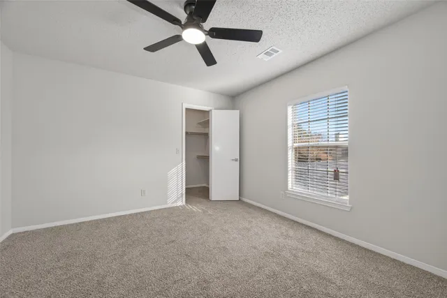 a view of small space with racks on the wall