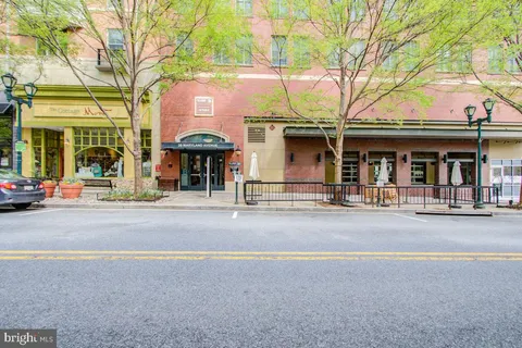front view of a building with a street