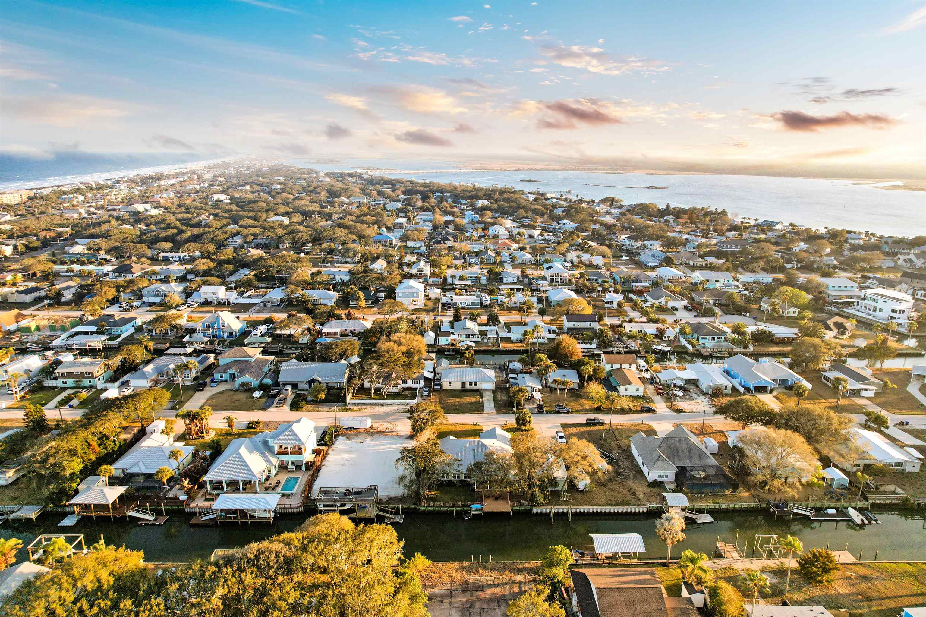 248 Pizarro Road St. Augustine, FL 32080 - Photo 47 of 53 Aerial perspective of suburban area featuring a nearby body of water