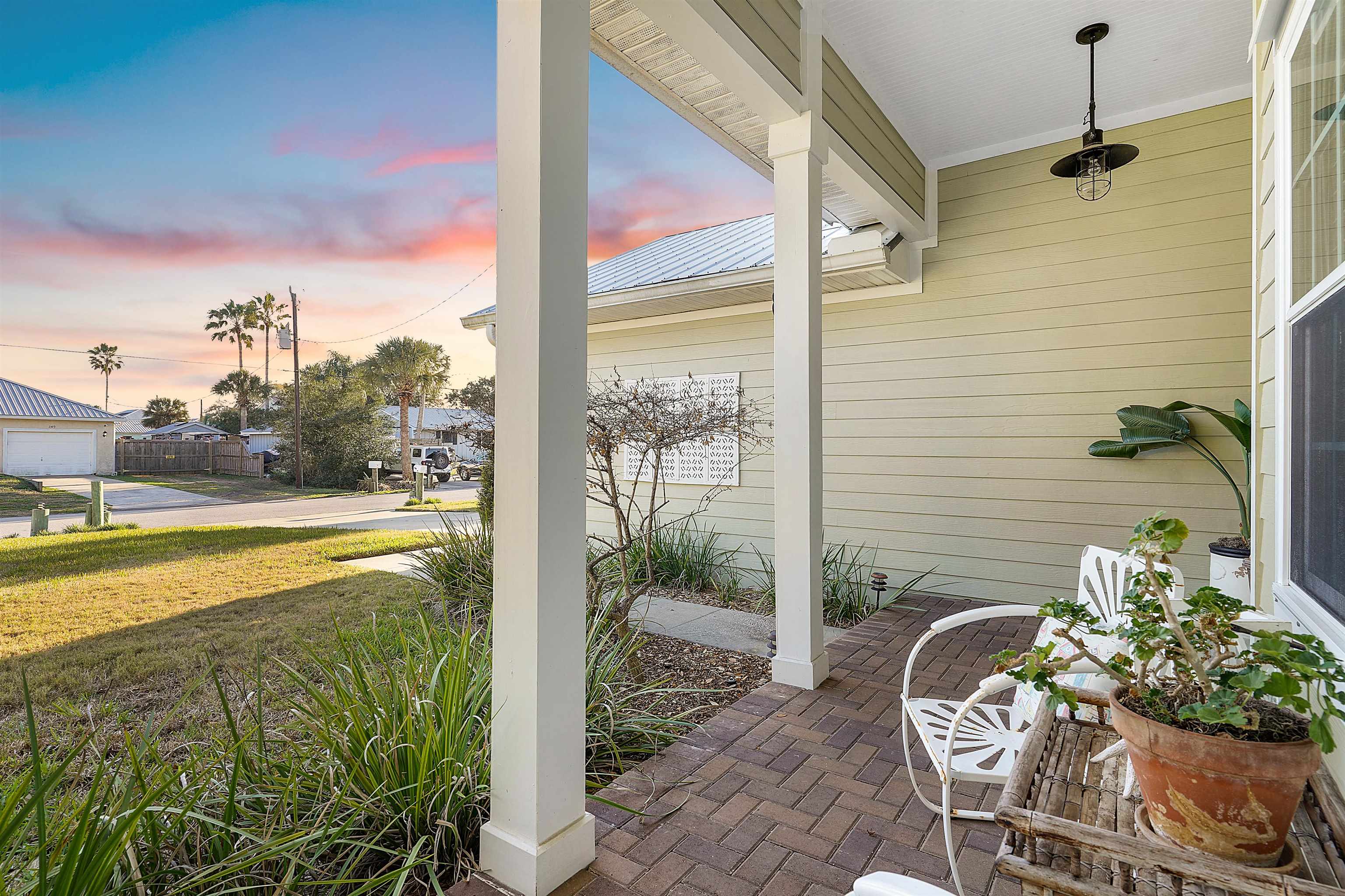 248 Pizarro Road St. Augustine, FL 32080 - Photo 5 of 53 Covered porch with a yard