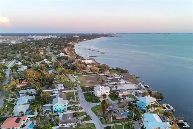 an aerial view of a city