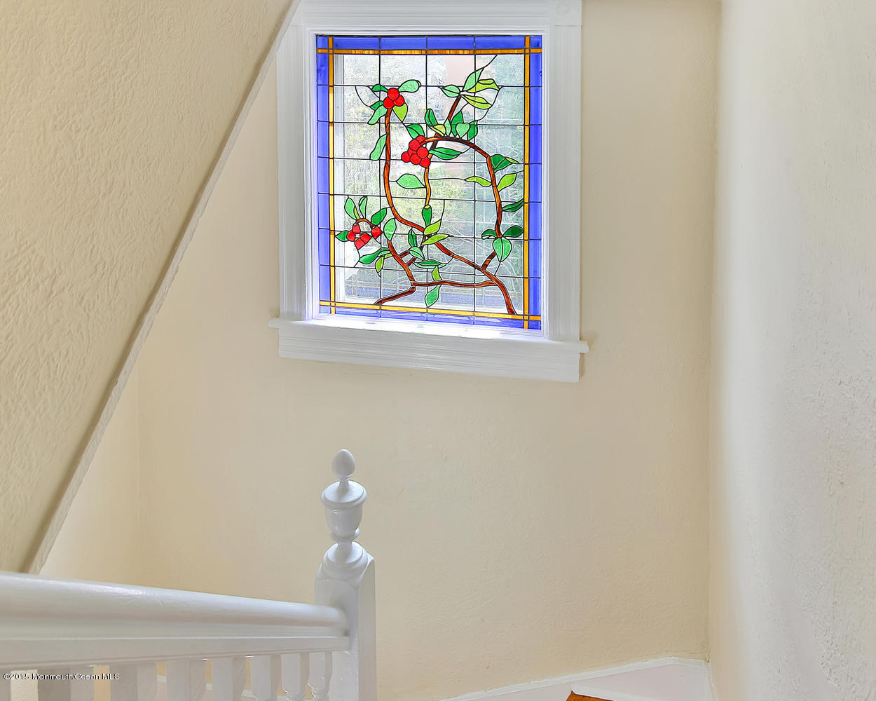 33 River Road Rumson, NJ 07760 - Photo 21 of 31 Stained Window in Staircase Area