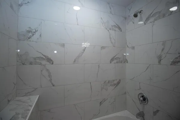 a bathroom with shower