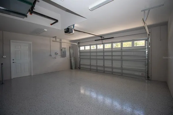 a view of a garage