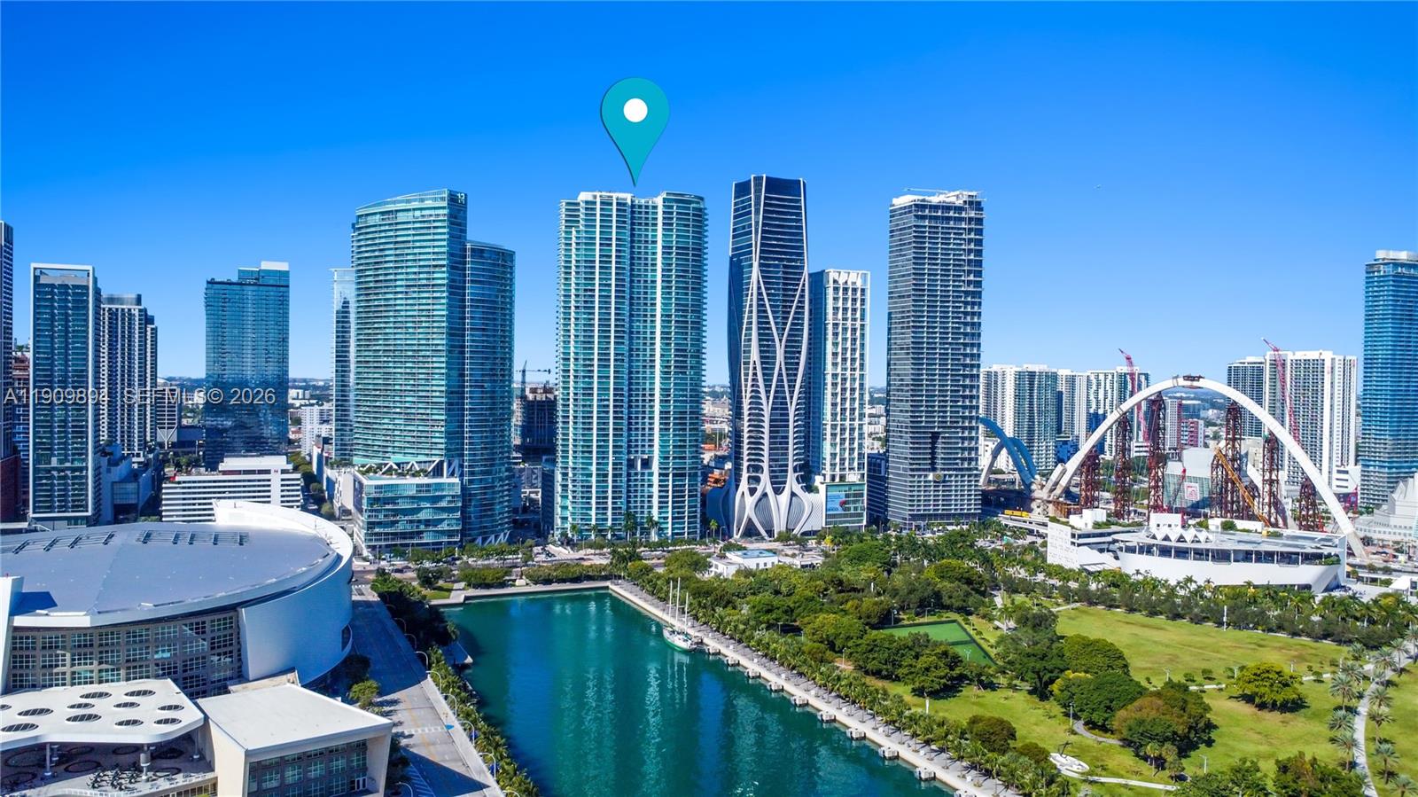 900 Biscayne Boulevard, Unit 2602 Miami, FL 33132 - Photo 8 of 15 a view of a city with tall buildings
