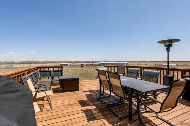 an outdoor space with seating