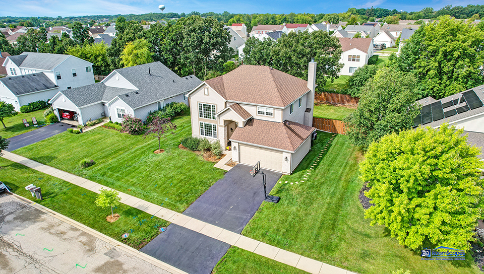 788 North Overlook Trail Round Lake, IL 60073 - Photo 35 of 45 an aerial view of a house with garden space and street view