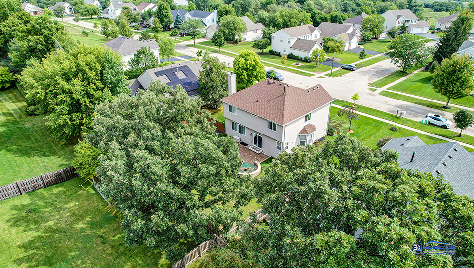 788 North Overlook Trail Round Lake, IL 60073 - Photo 38 of 45 an aerial view of residential houses with outdoor space and trees all around