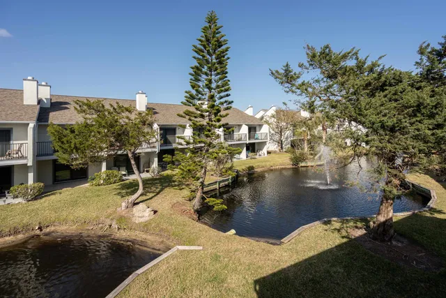 a view of a lake in a house