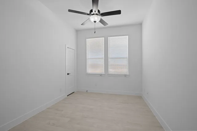 an empty room with a window