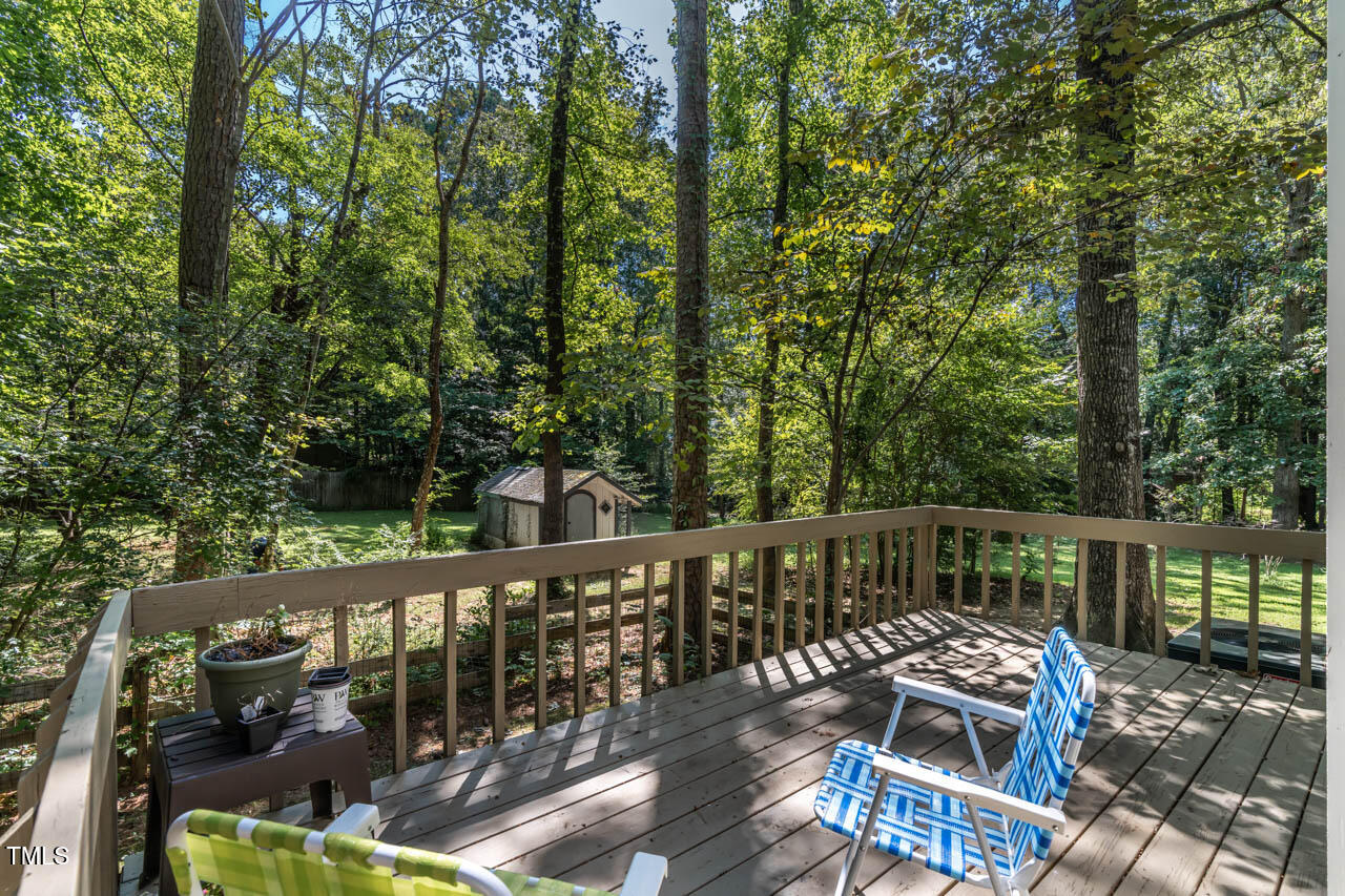 5525 Middleton Road Durham, NC 27713 - Photo 12 of 38 a balcony with wooden floor and outdoor space