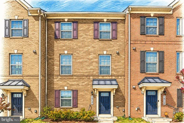 front view of a brick building