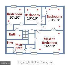 6927 Spur Road Springfield, VA 22153 - Photo 30 of 30 Upper-level Floor plan