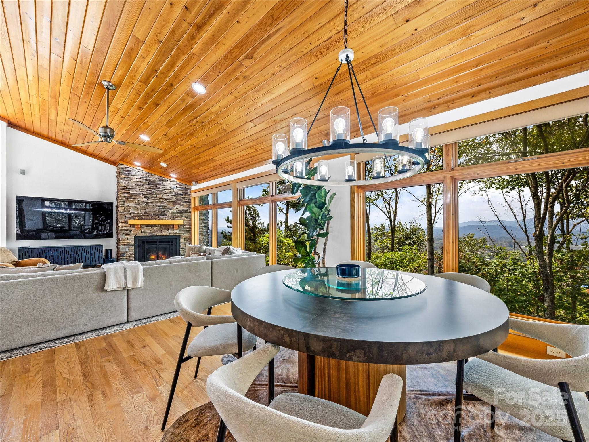 136 Senator Reynolds Road Asheville, NC 28804 - Photo 18 of 48 a outdoor dining space with furniture and garden view