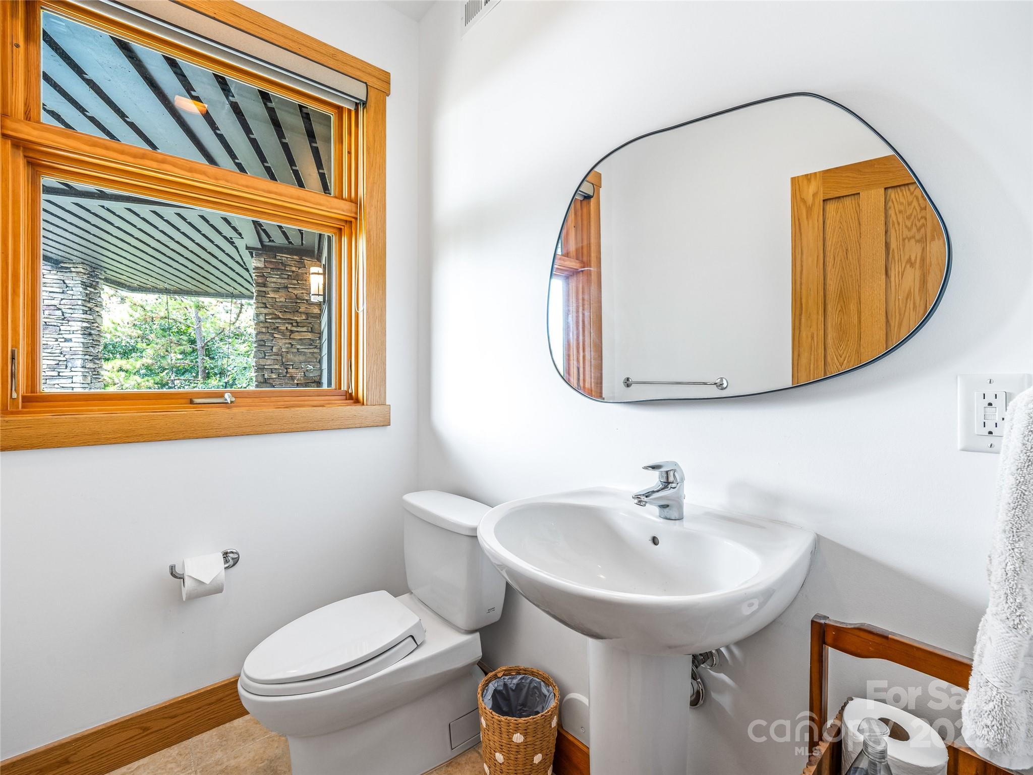 136 Senator Reynolds Road Asheville, NC 28804 - Photo 47 of 48 a bathroom with a sink and a mirror