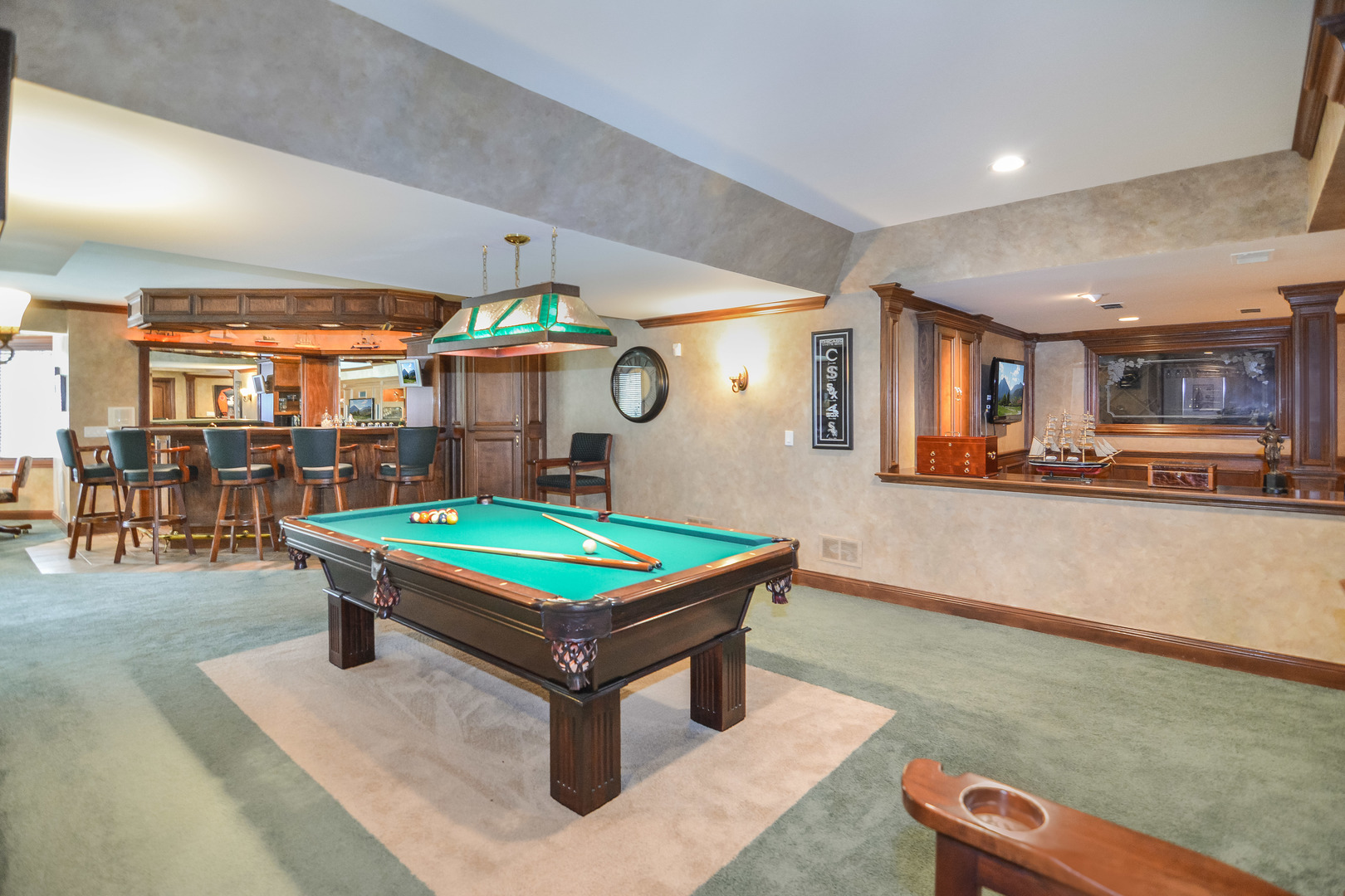 36W580 Stoneleat Road St. Charles, IL 60175 - Photo 36 of 48 a room with pool table and windows