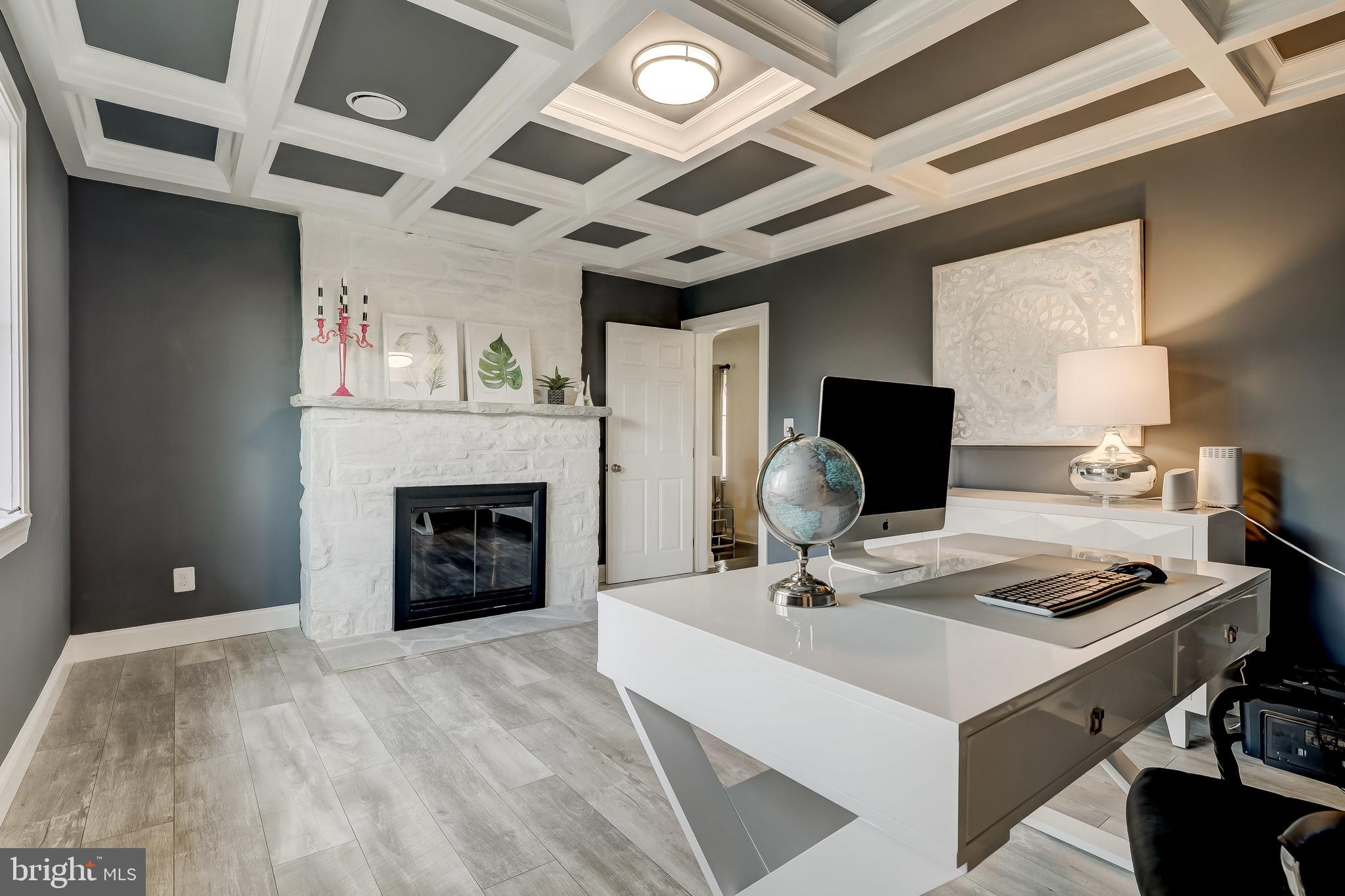 8040 Leishear Road Laurel, MD 20723 - Photo 37 of 66 Main level office, stone fireplace.