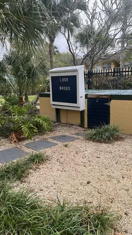 a view of outdoor space with sign board