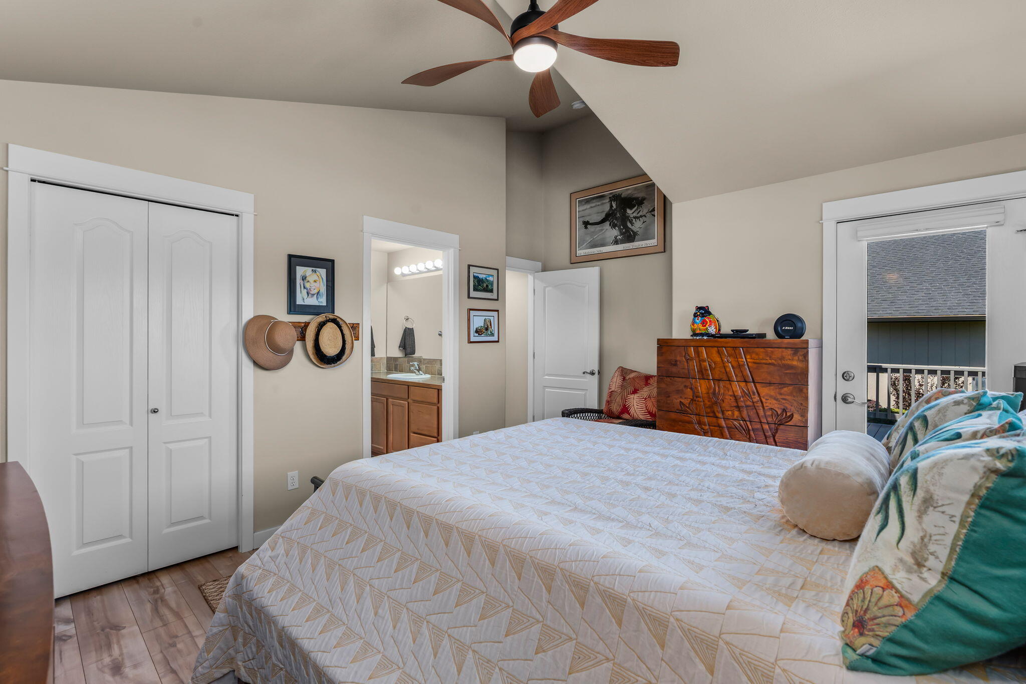 3714 Southwest 29th Street Redmond, OR 97756 - Photo 12 of 21 a bed room with a bed and a chandelier