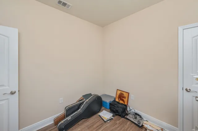 a small space with a hardwood floor