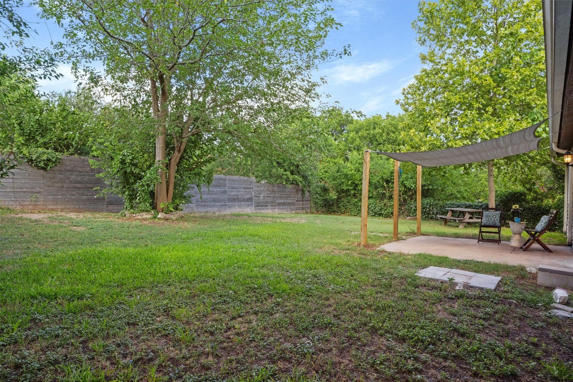 6308 Shadow Bend Austin, TX 78745 - Photo 29 of 35 a view of a backyard with large trees