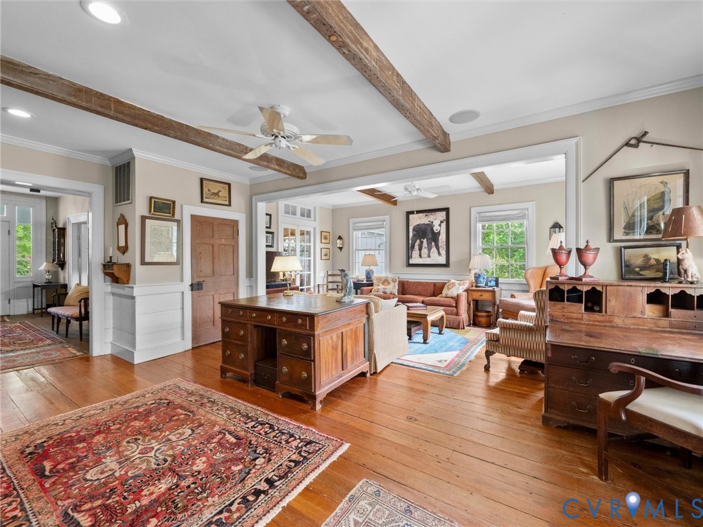2625 Old Tavern Road Powhatan, VA 23139 - Photo 18 of 100 a living room with furniture and a wooden floor