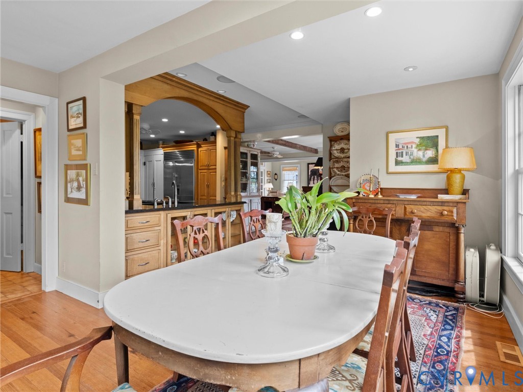 2625 Old Tavern Road Powhatan, VA 23139 - Photo 35 of 100 a dining room with furniture and wooden floor
