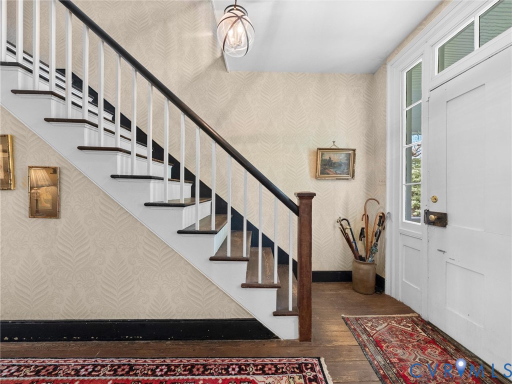 2625 Old Tavern Road Powhatan, VA 23139 - Photo 46 of 100 a view of entryway and hall with wooden floor