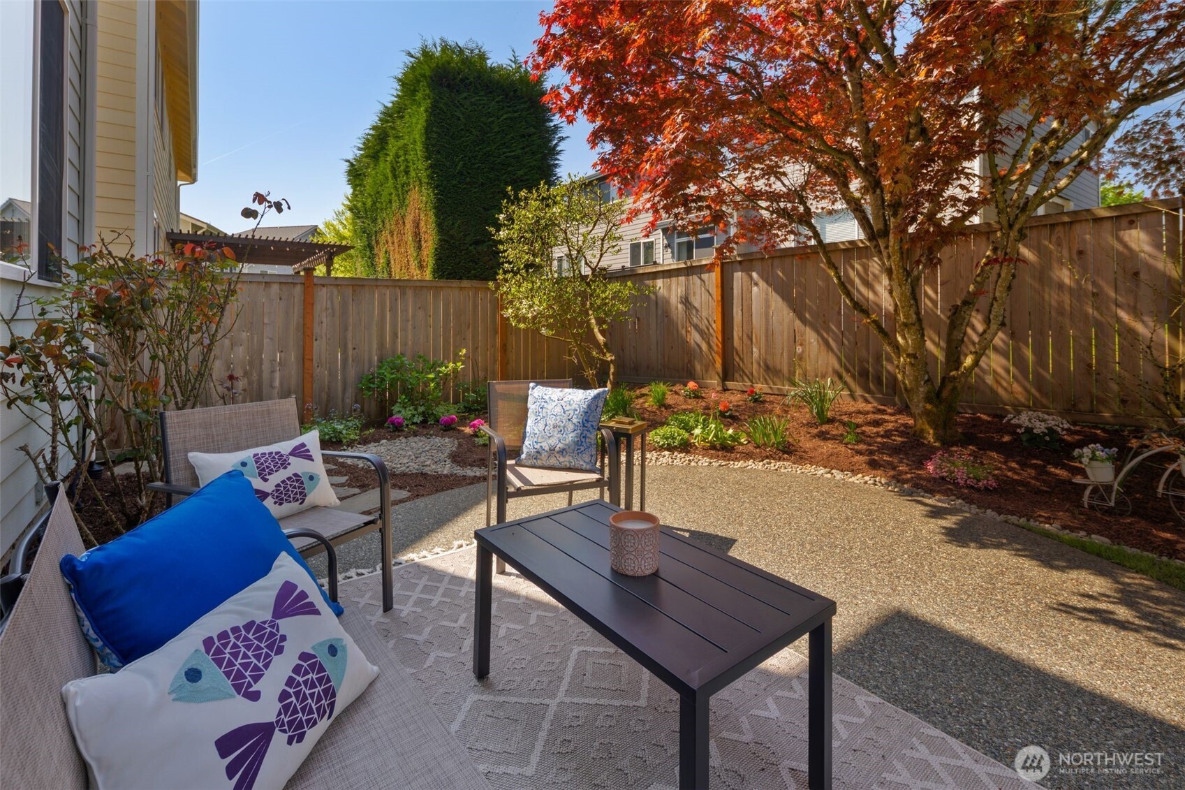 18523 173rd Street Southeast Renton, WA 98058 - Photo 33 of 40 a backyard of a house with table and chairs