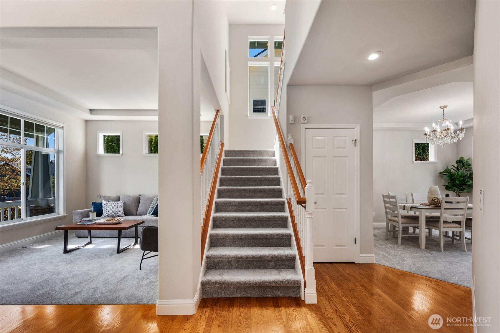 18523 173rd Street Southeast Renton, WA 98058 - Photo 4 of 40 a view of entryway and hall with wooden floor