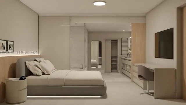 a bathroom with a bathtub and a sink