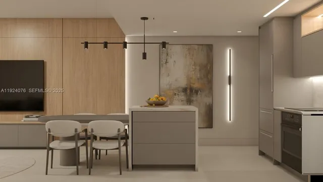 a living room with a couch and a flat screen tv