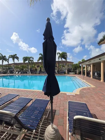 a view of a park with a garden