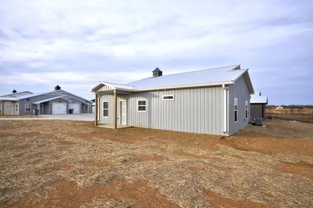 a backyard of a house