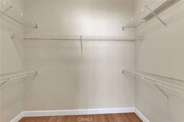 a view of small space with racks on the wall