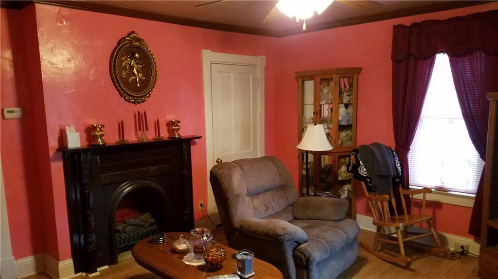 2391 Mt Pleasant Road Ruffs Dale, PA 15679 - Photo 5 of 19 Living room with laminate flooring and electric fireplace