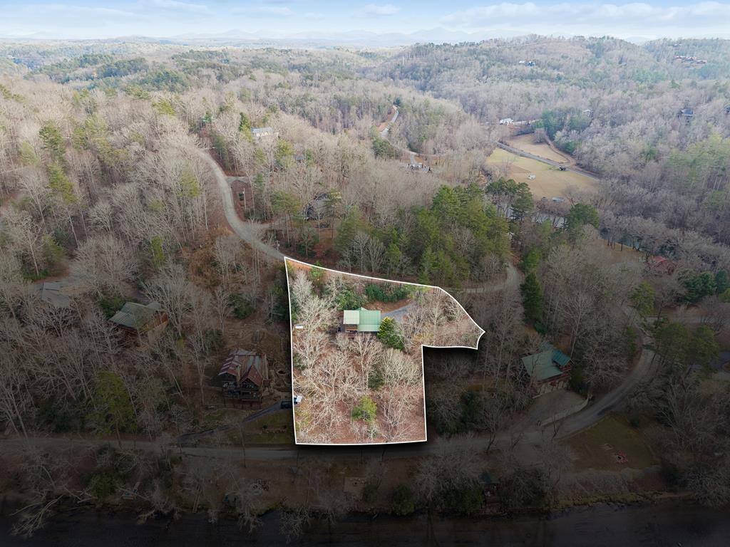 101 Moonshine Mountain Road Mineral Bluff, GA 30559 - Photo 35 of 70 an aerial view of a house with a yard
